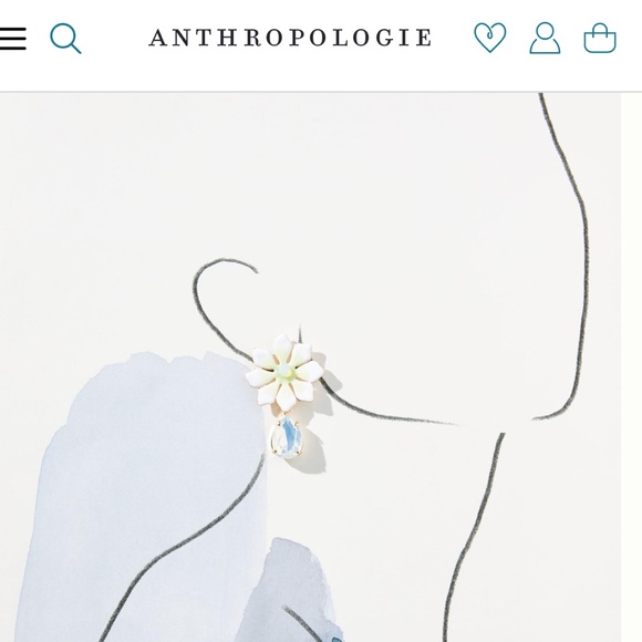 Floral Teardrop Earrings - Picture 3 of 4